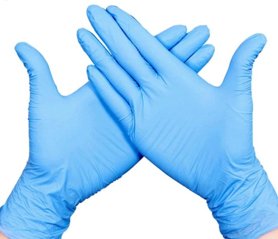 Powder-Free Nitrile Gloves Disposable | Chemical-Resistant Blue Industrial Safety Gloves Latex-Free Medical Food Handling | Box of 100 M/L/XL UAE Best Bulk Price
